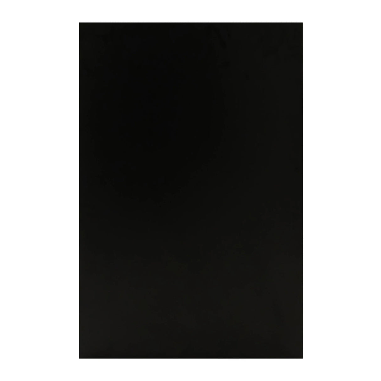 Sleek black LED retail shop counter C1500 with a smooth surface and modern design, perfect for showcasing products in style