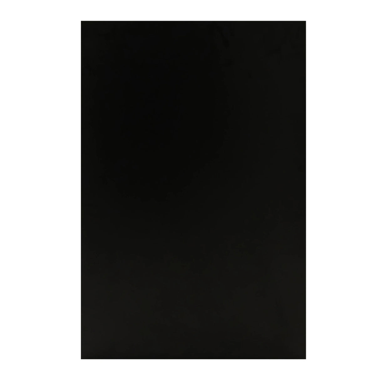 Sleek black LED retail shop counter K1500 with a smooth surface and modern design, ideal for showcasing products in style