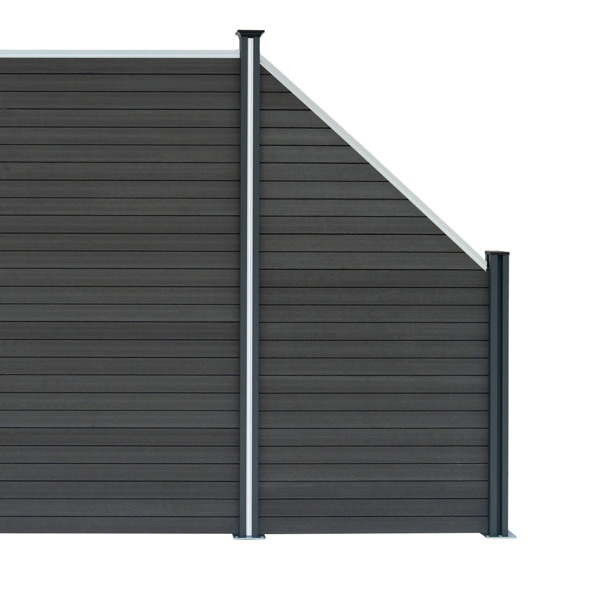 Composite Angled Fence Panel - Grey