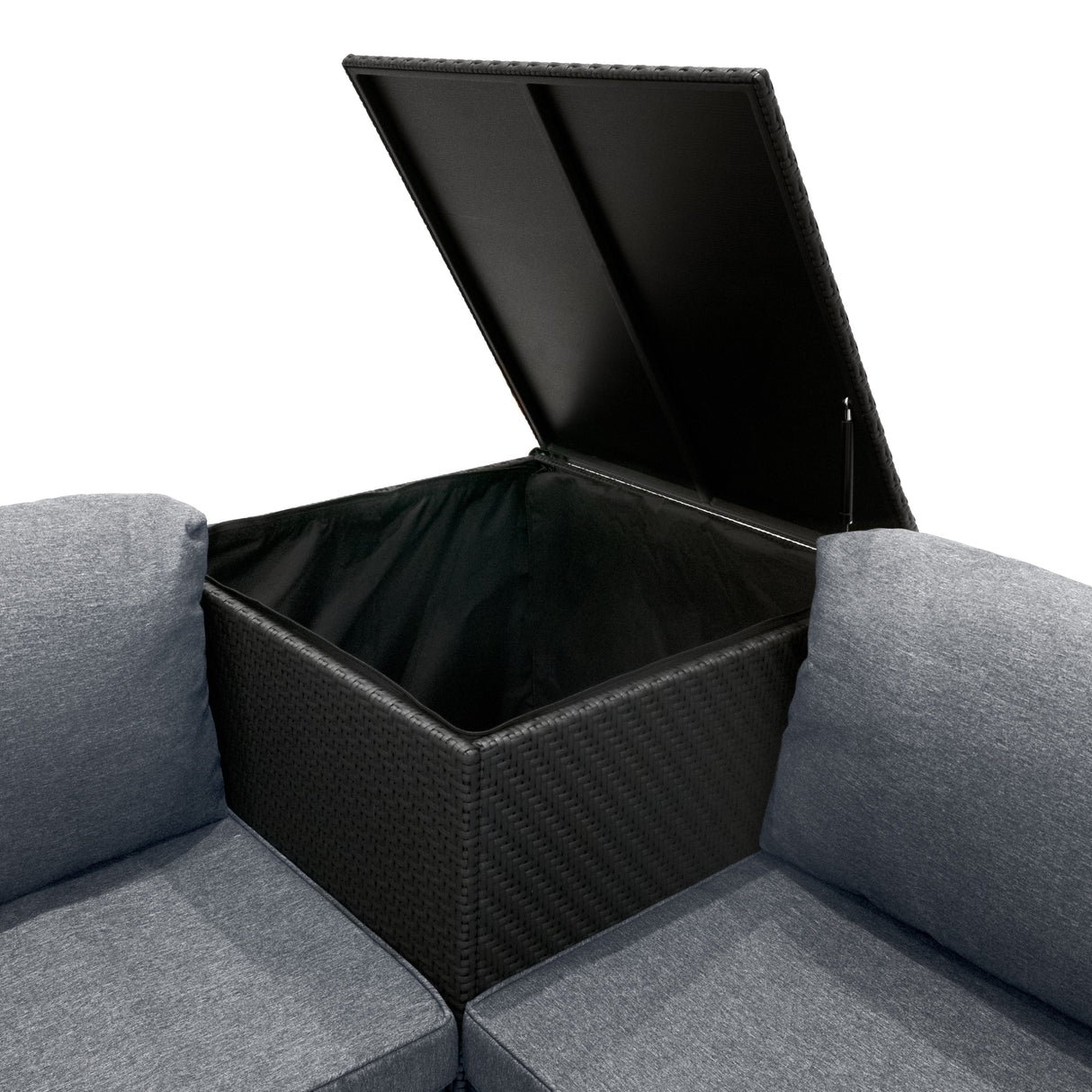 Rattan Modular 6 Piece Furniture Set – Black