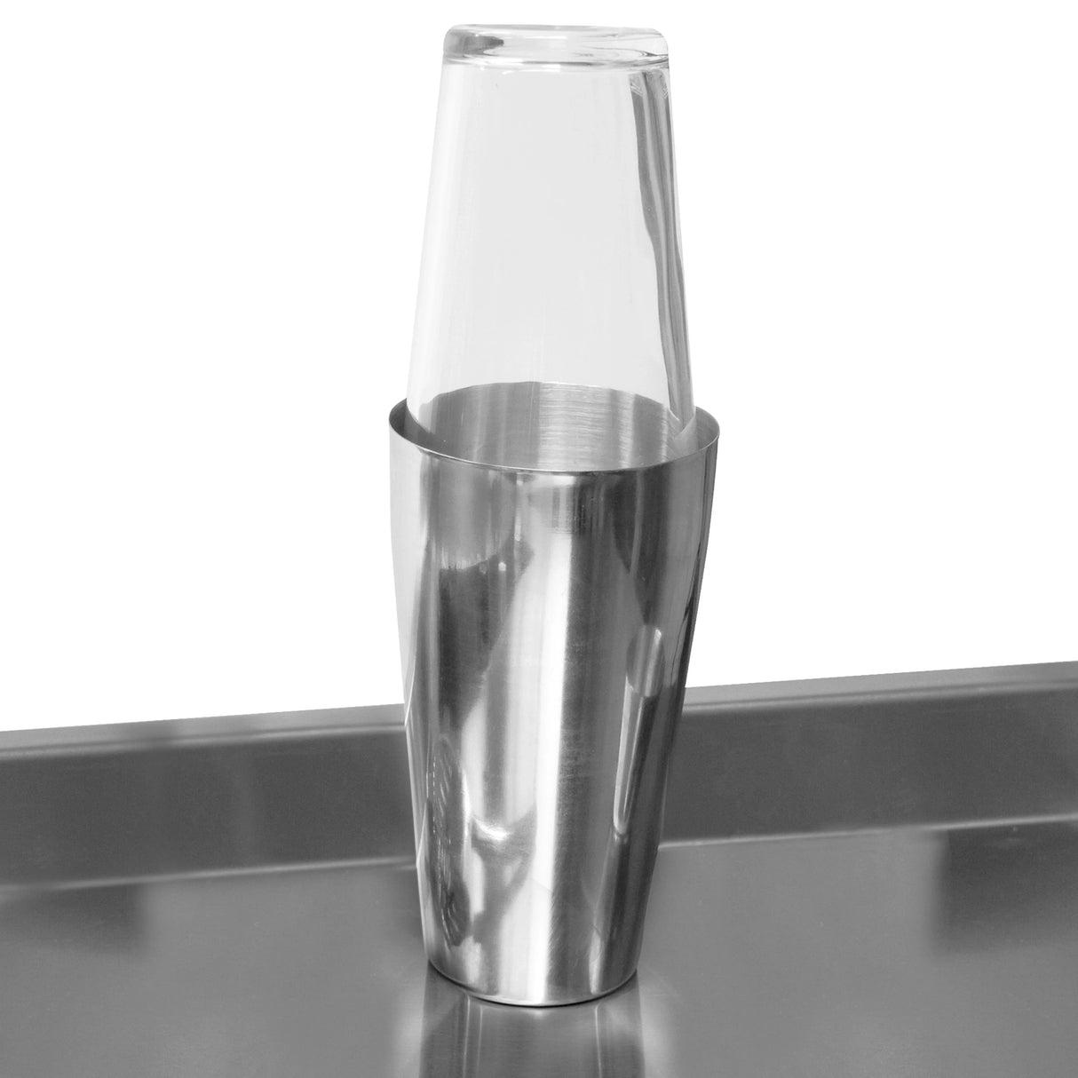 Deluxe Modular Cocktail Bar Station featuring a sleek stainless steel shaker and clear glass, ideal for mixing drinks and entertaining