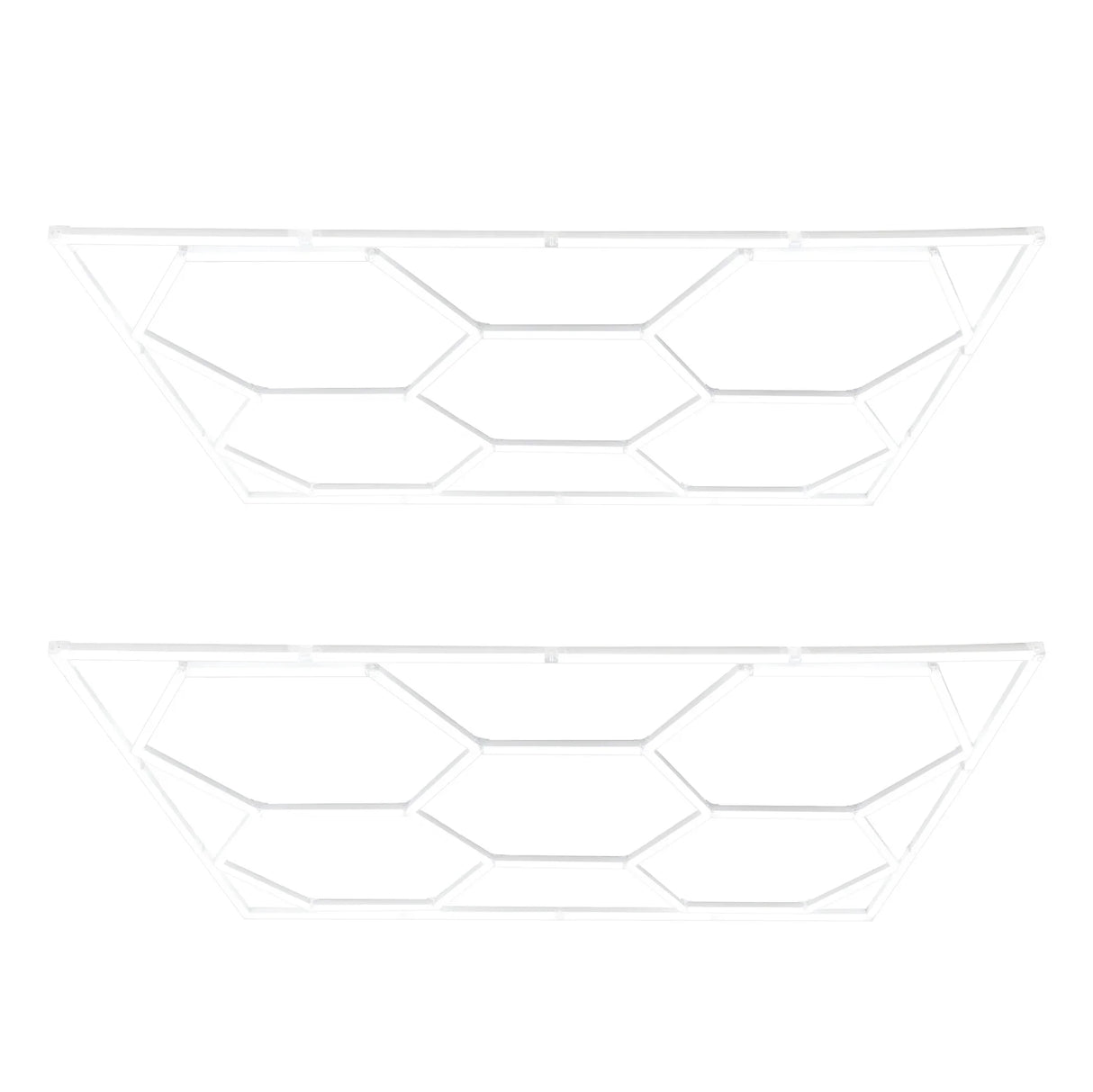 Hexagon LED lighting panels in sleek white design, featuring a modern geometric shape, ideal for contemporary home decor