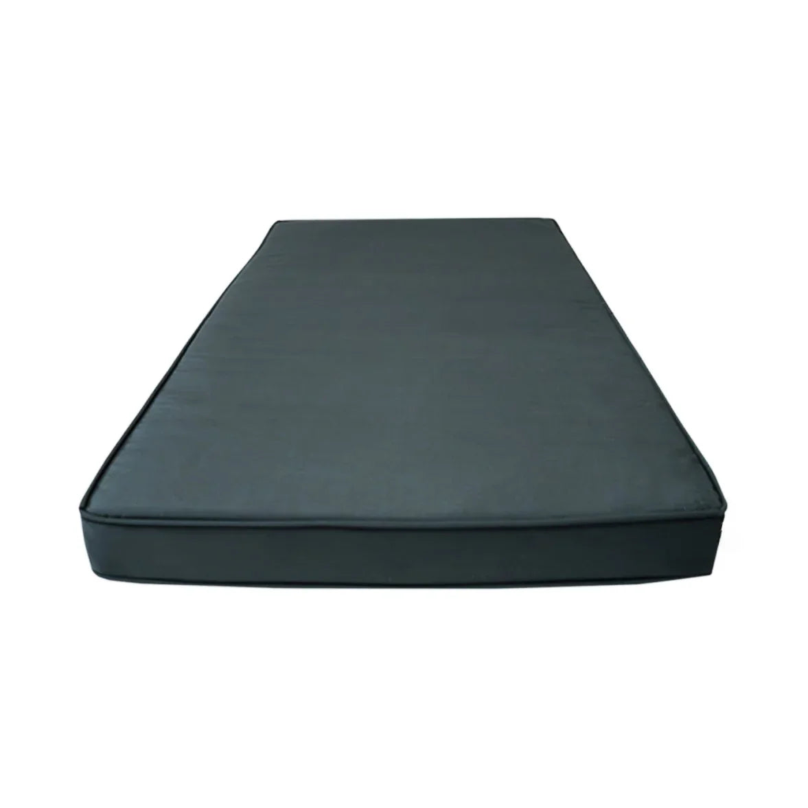 Dark gray cushion for rattan corner set, featuring a smooth, durable fabric and sleek rectangular shape for outdoor comfort