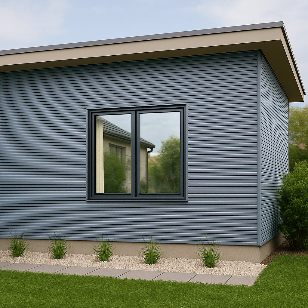 WPC Slatted Wall Cladding x 4 Panels – Grey