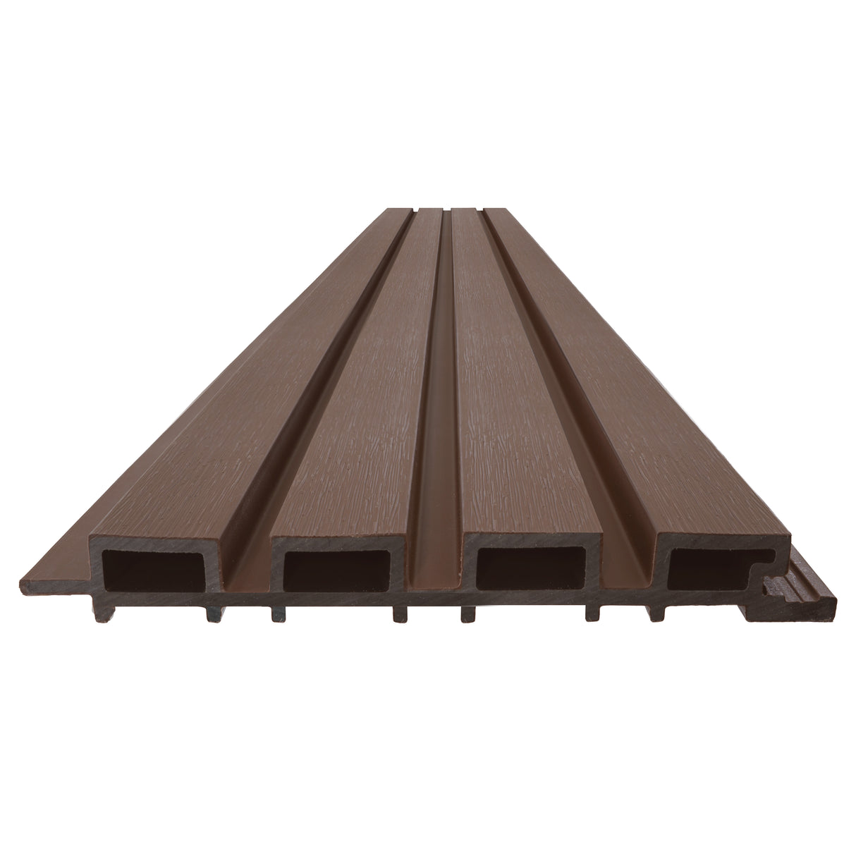 WPC Slatted Wall Cladding x 4 Panels – Brown