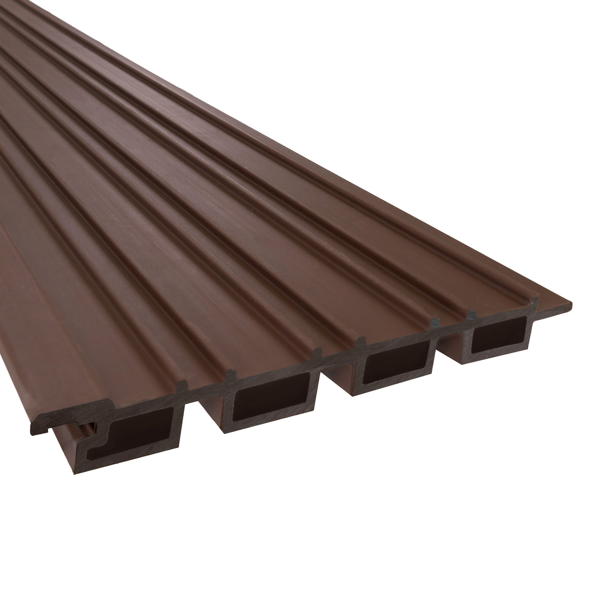 WPC Slatted Wall Cladding x 4 Panels – Brown