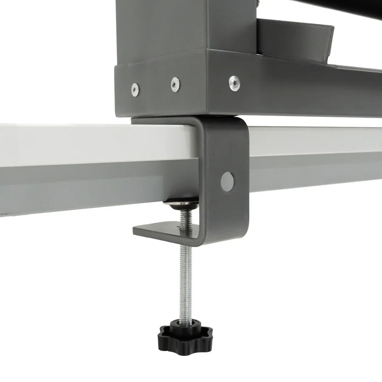 Manual hand wringer featuring a sturdy gray metal clamp, adjustable screw mechanism, and durable construction for easy use