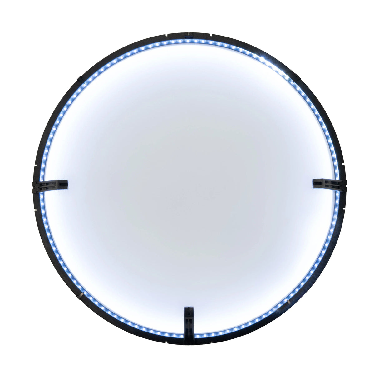 LED ring light designed for dartboards, featuring a sleek black frame and bright white illumination for enhanced visibility during play