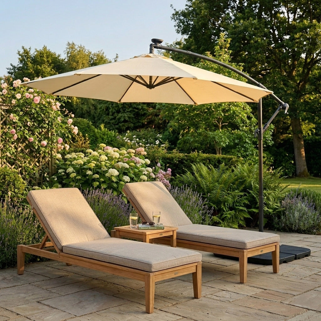 Cantilever Parasol 3m – Cream