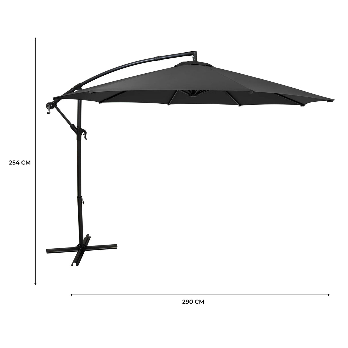 Cantilever Parasol 3m – Grey