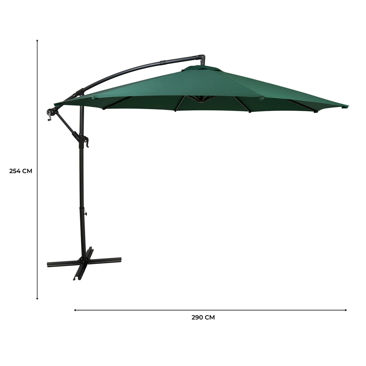 Cantilever Parasol 3m – Green