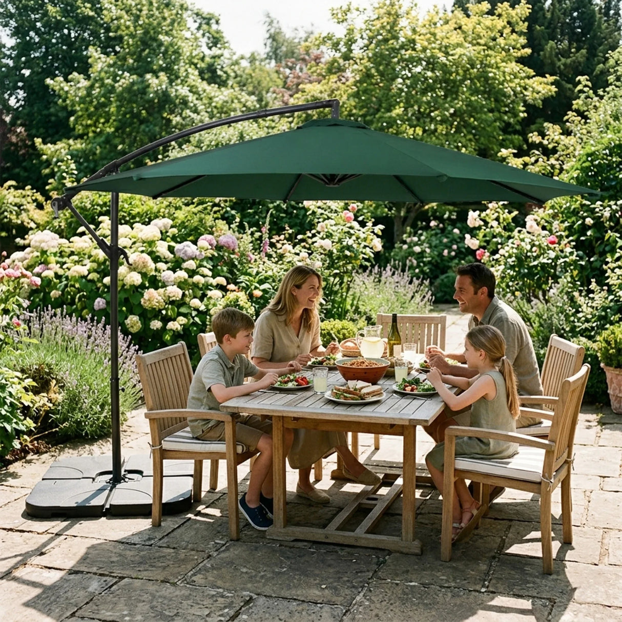 Cantilever Parasol 3m – Green