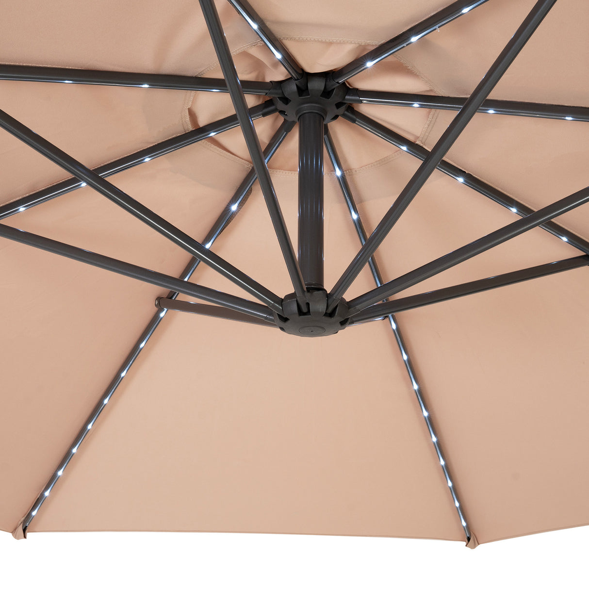LED Cantilever Parasol 3m – Beige
