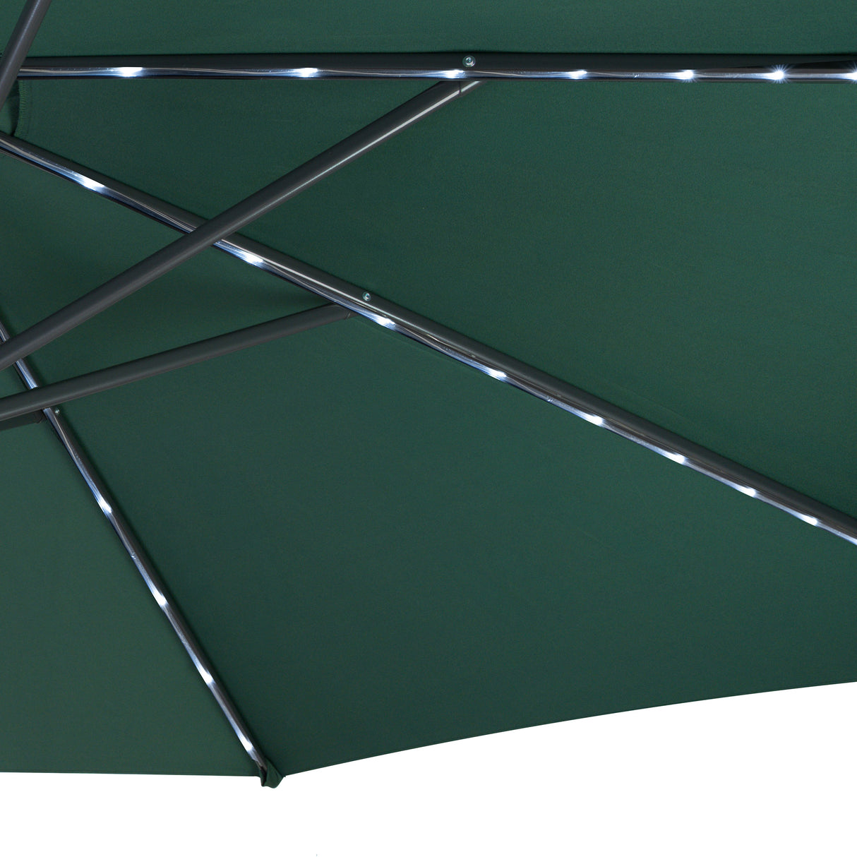 LED Cantilever Parasol 3m – Green