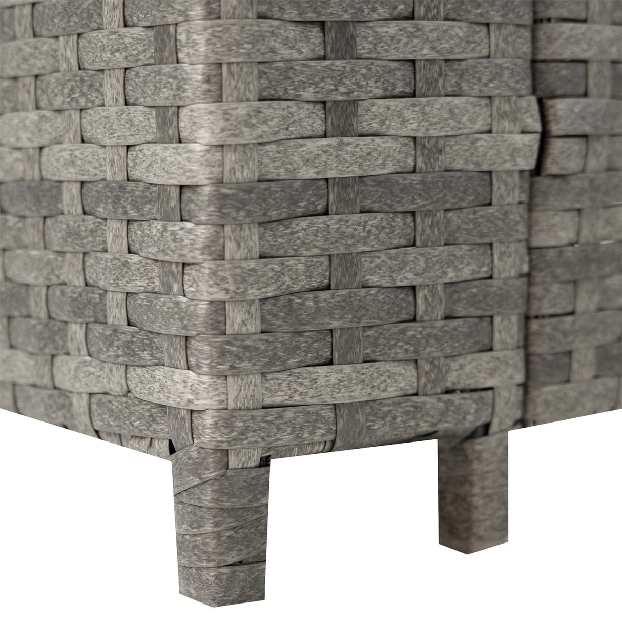 8 Seater Rattan Furniture Set With Firepit – Grey