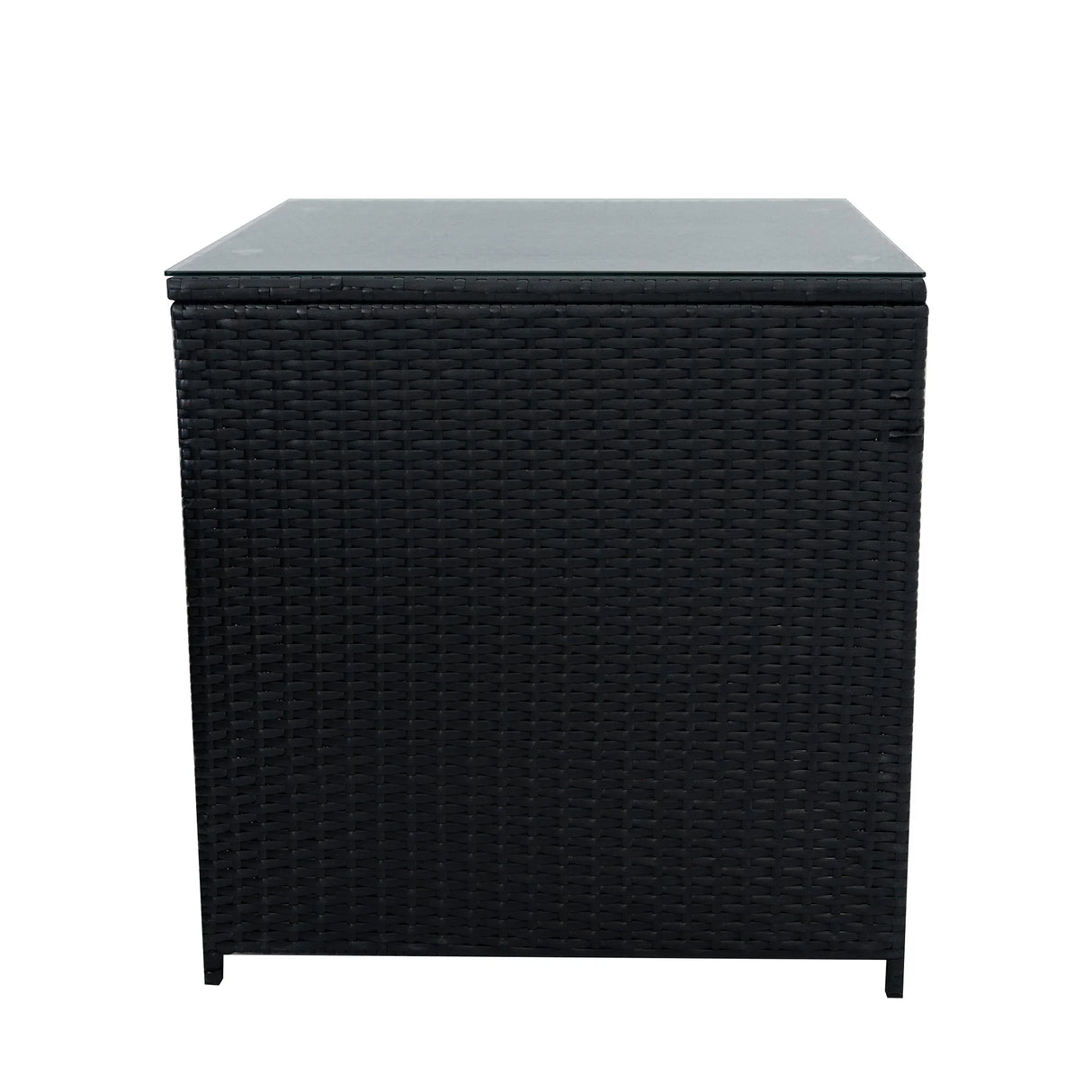 11 Seater Rattan Furniture Set With Firepit – Black