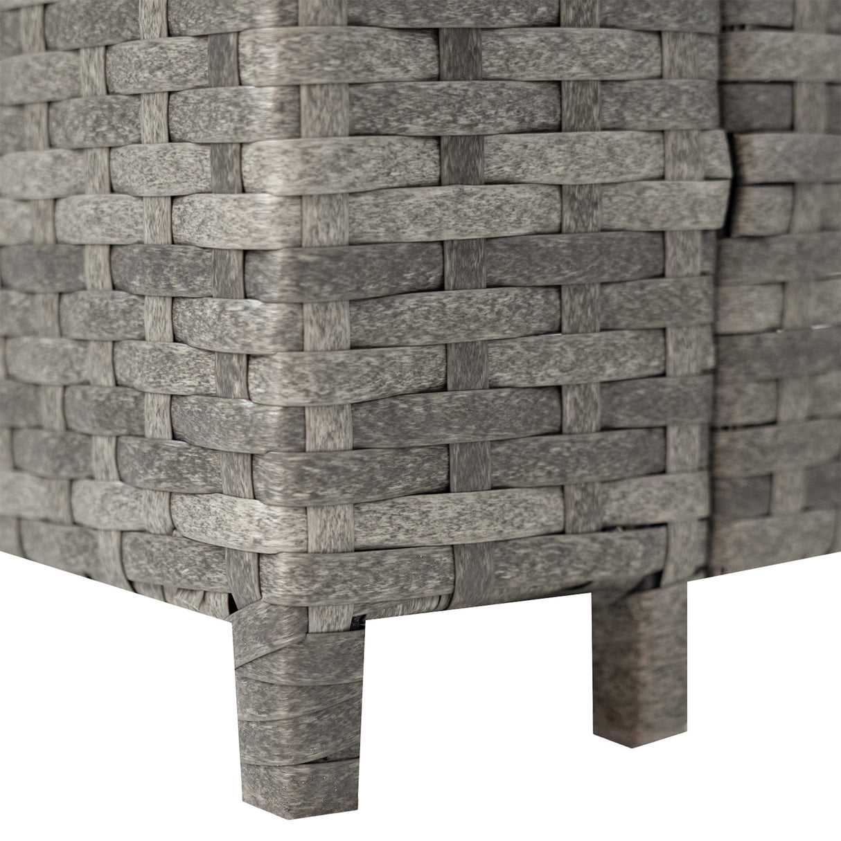 11 Seater Rattan Furniture Set With Firepit – Grey