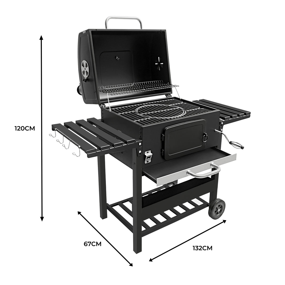 XL BBQ Smoker Grill & Wood Chips/Chunks