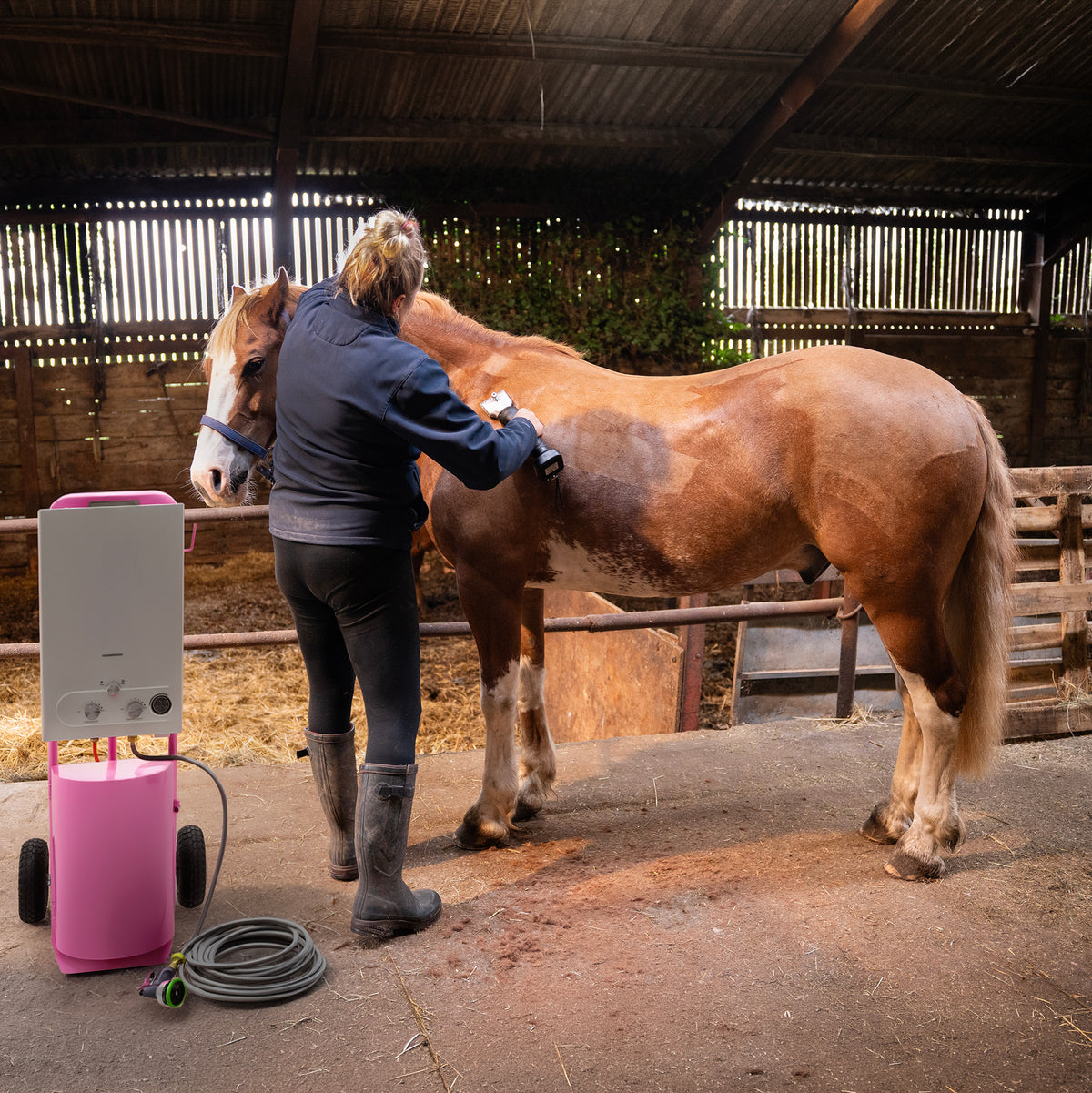 Deluxe Horse Shower & Cordless Clippers - Pink