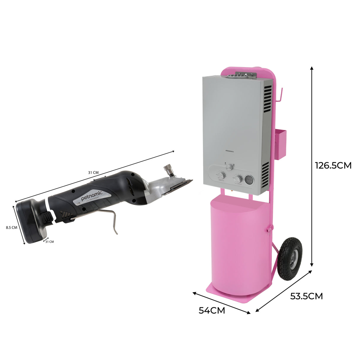 Deluxe Horse Shower & Cordless Clippers - Pink