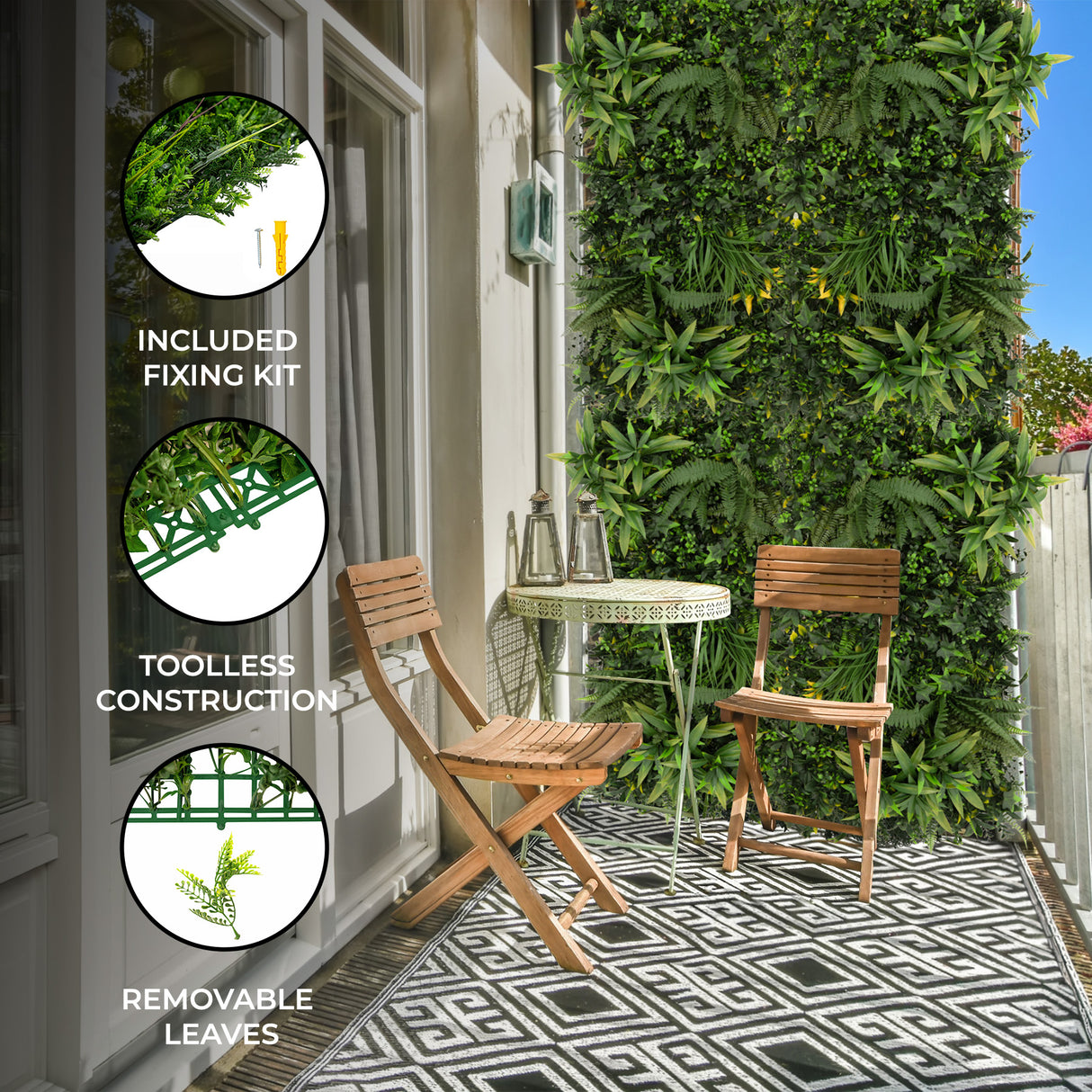 Ayla Artificial Wall Tile x 2 - 50cm x 100cm