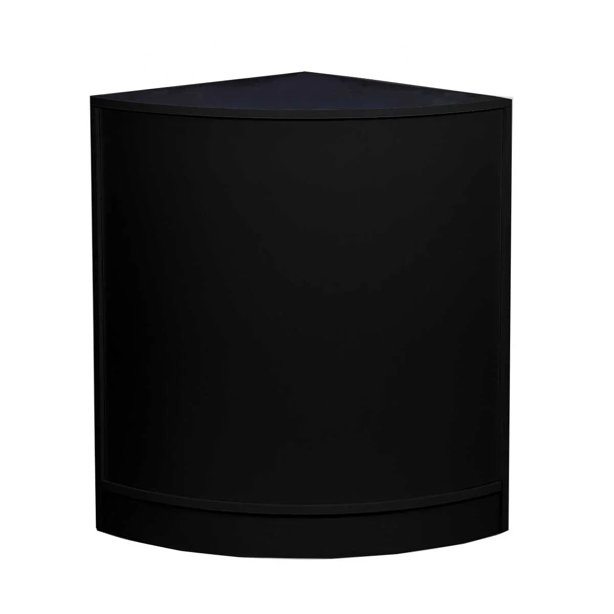 Sleek black Gemini Counter C1200 with a modern corner design, featuring a smooth finish and rounded edges for a stylish look