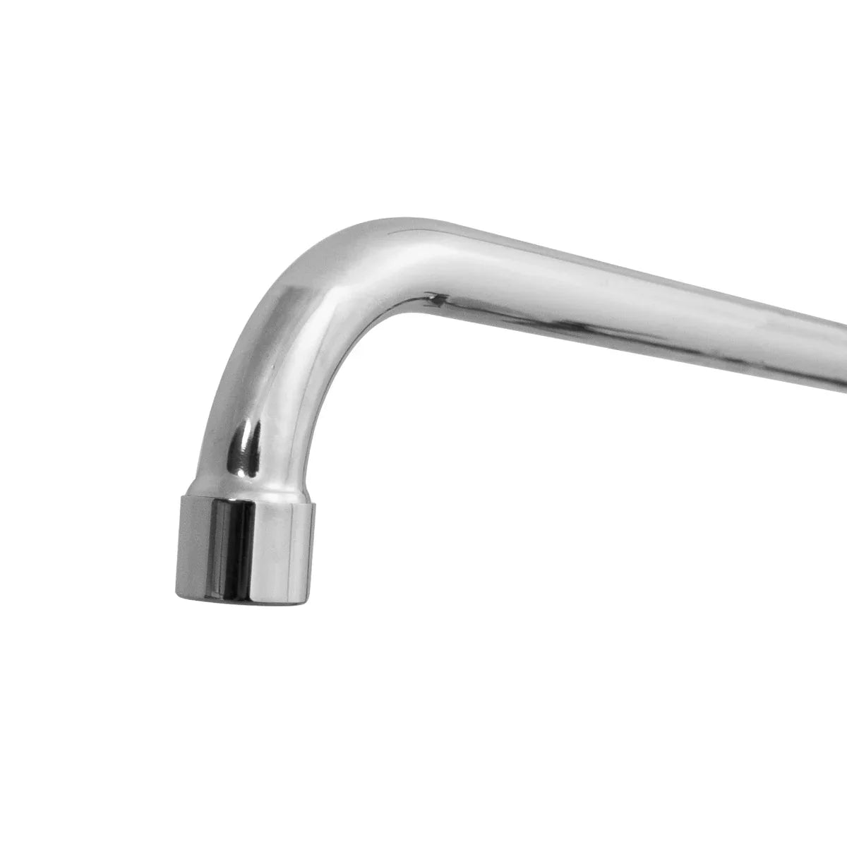 Sleek stainless steel KuKoo pre-rinse commercial tap with a curved spout, designed for efficient kitchen use and durability