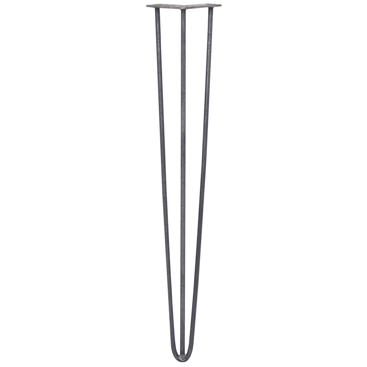 4 x 28" Hairpin Legs - 3 Prong - 10mm - Raw Steel