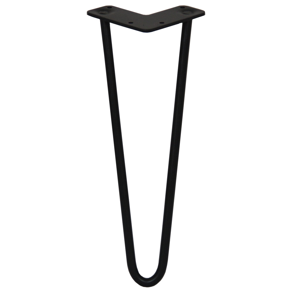 4 x 14" Hairpin Legs - 2 Prong - 12mm - Black