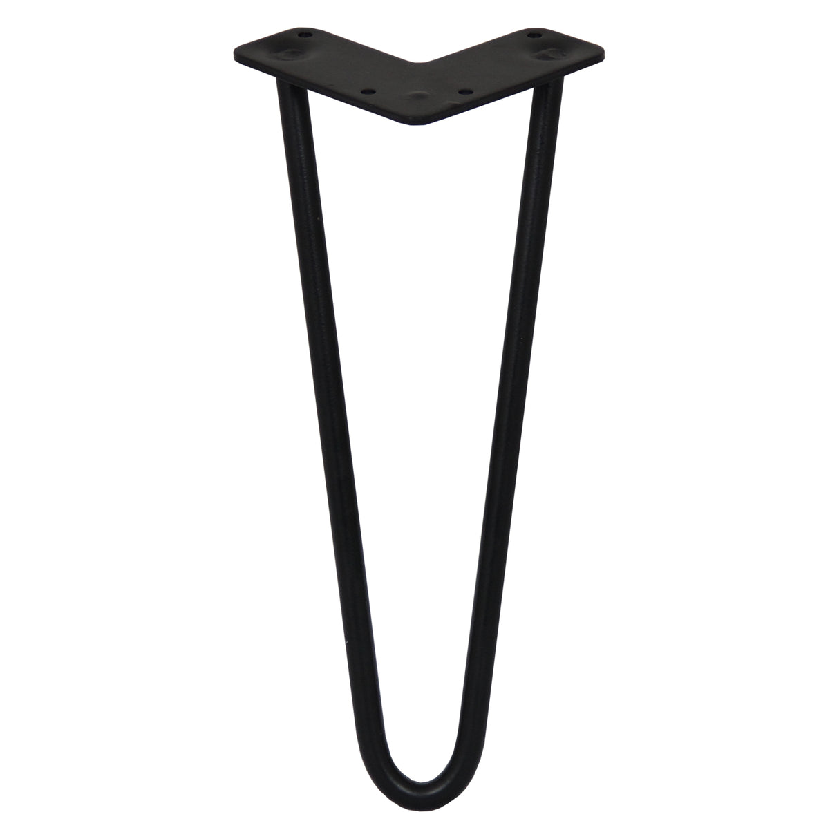 4 x 12" Hairpin Legs - 2 Prong - 12mm - Black