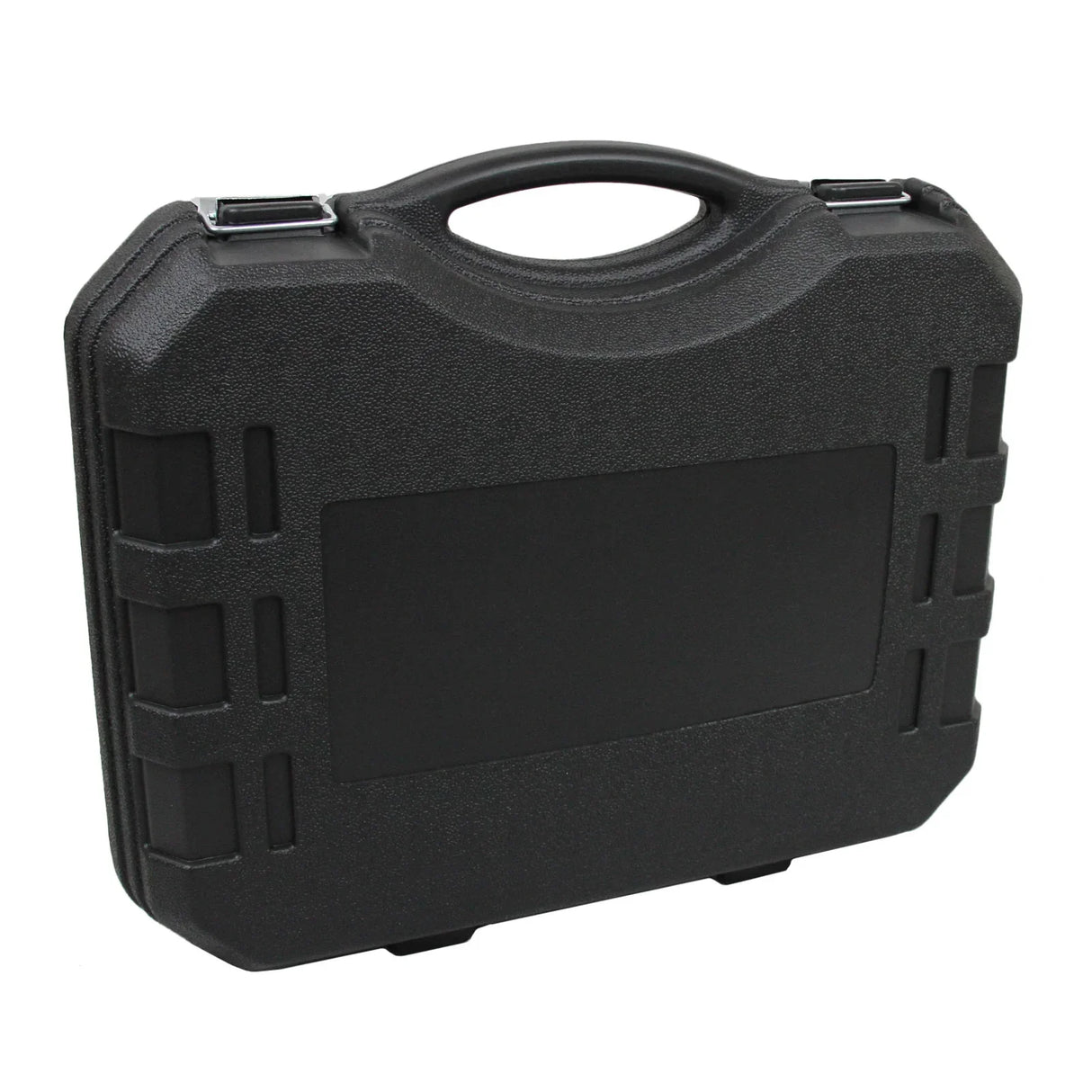 Durable black carrying case for T-Mech Nail & Staple Gun, featuring a textured surface and sturdy handle for easy transport