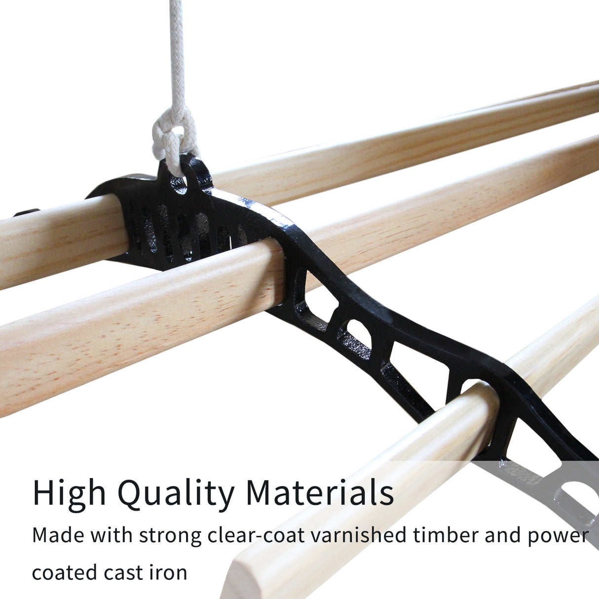 Clothing Airer Ceiling Pulley - Black - 1.4m
