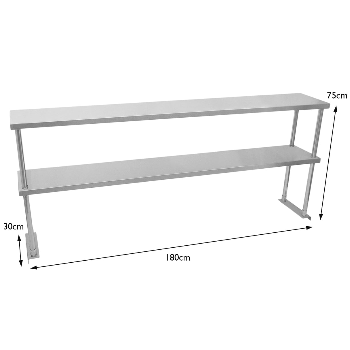 Kukoo 6ft Catering Bench with Double Over-shelf