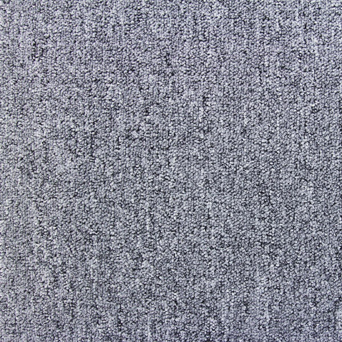 Platinum grey carpet tiles featuring a soft, textured surface, ideal for enhancing interior spaces with modern elegance
