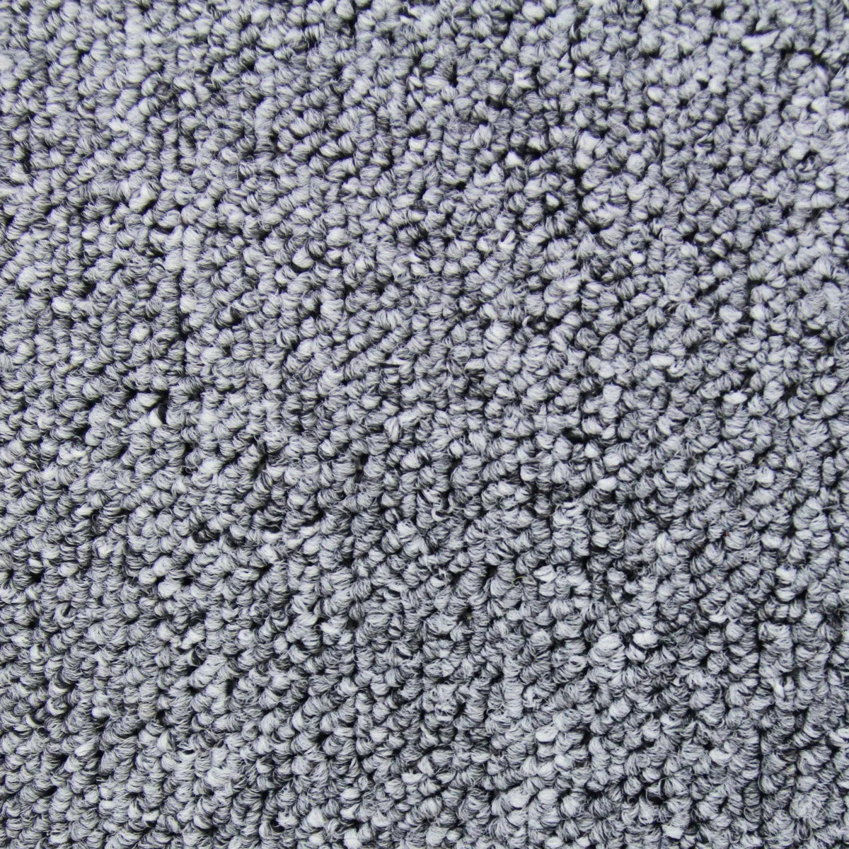 Platinum grey carpet tiles with a textured, looped pile design, ideal for stylish flooring solutions in various spaces