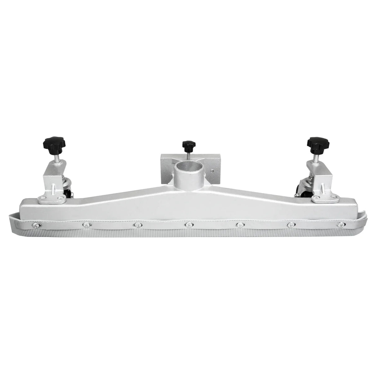 Silver floor nozzle attachment for MAXBLAST 80L Industrial Vacuum, featuring adjustable knobs and a textured cleaning edge for efficient dust removal