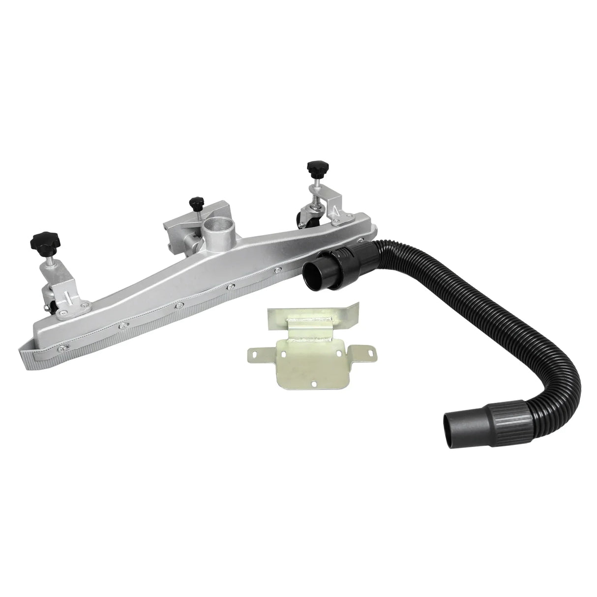 MAXBLAST 80L Industrial Vacuum floor nozzle attachment in silver metal with adjustable clamps and flexible black hose for efficient cleaning