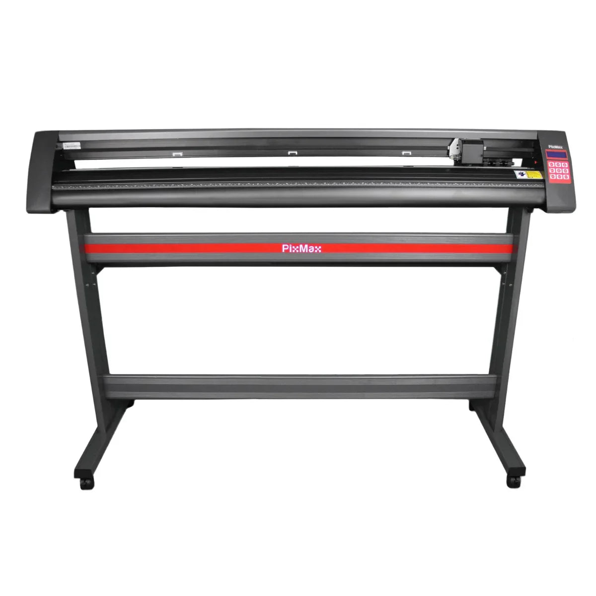 1350mm vinyl cutter with sturdy black stand, red accents, and control panel for precise cutting and design projects
