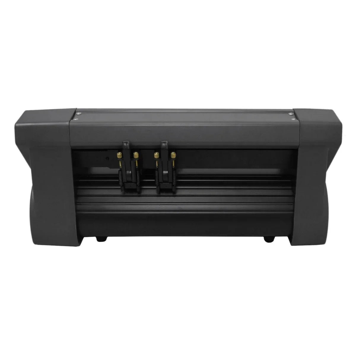 Vinyl cutter 360mm in sleek black with dual cutting heads, featuring a sturdy design and smooth surface for precision cutting