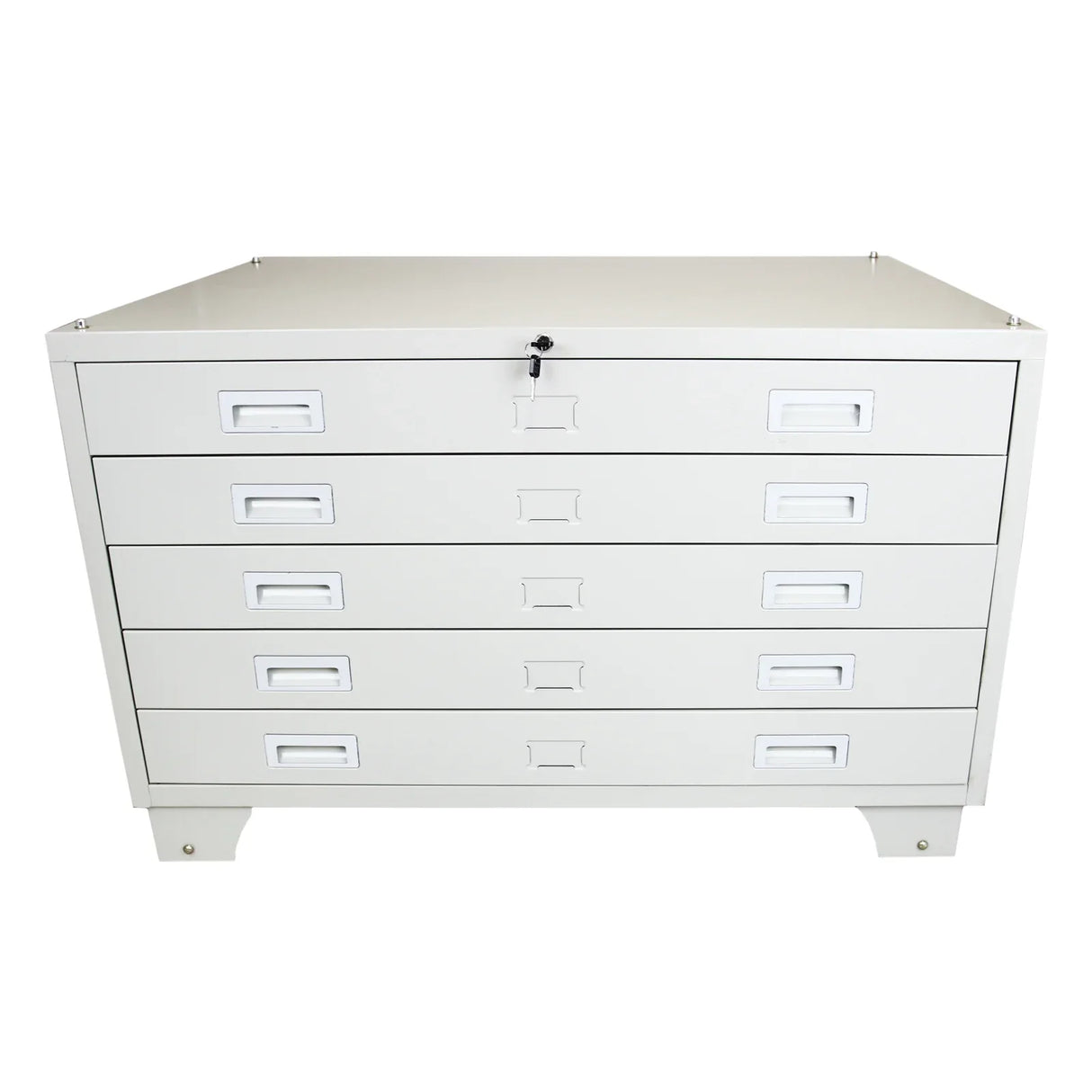 A1 Architects Drawer in sleek white finish features five spacious drawers with label holders, perfect for organizing art supplies or documents