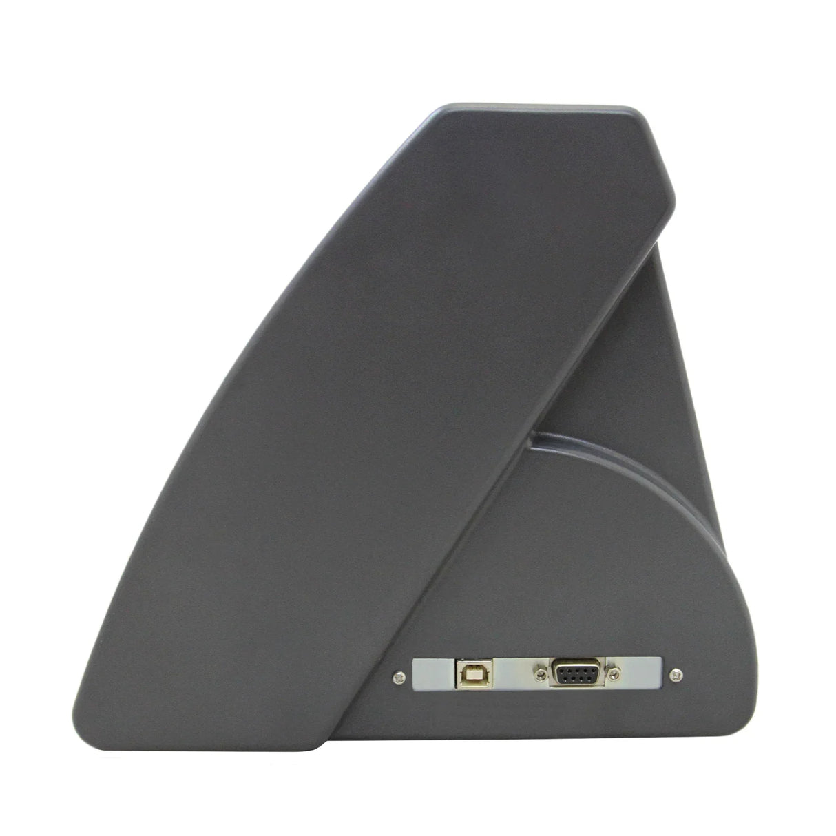 Side view of the PixMax 20" vinyl cutter showcasing its sleek gray design, USB port, and compact, modern shape for easy use