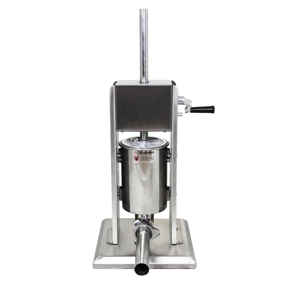 Kukoo 7 Litre Sausage Stuffer in stainless steel with a sleek design, featuring a sturdy base and a vertical filling tube for easy use