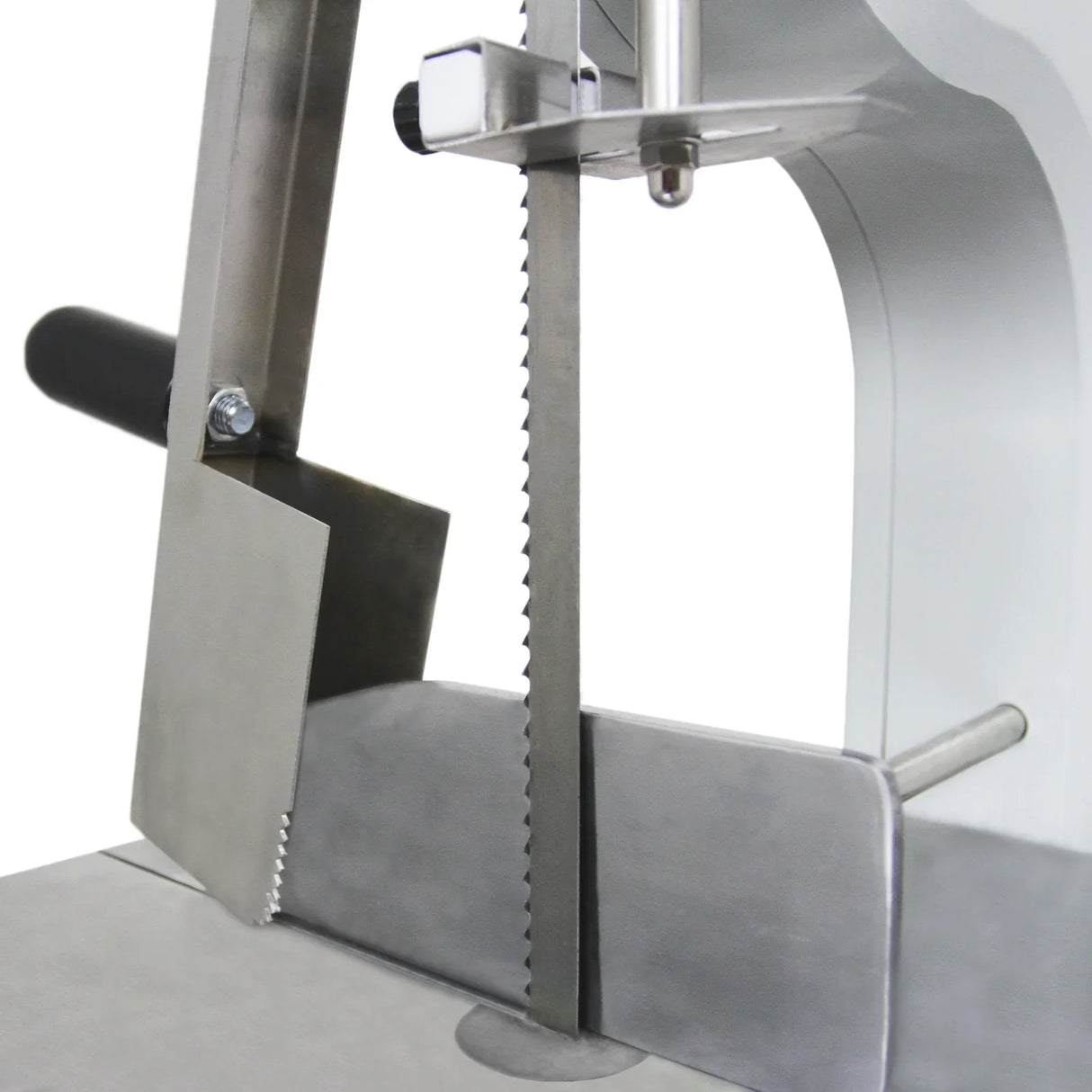 Kukoo Commercial Bone Saw Bandsaw features a stainless steel blade, sturdy frame, and precision cutting design for efficient meat processing
