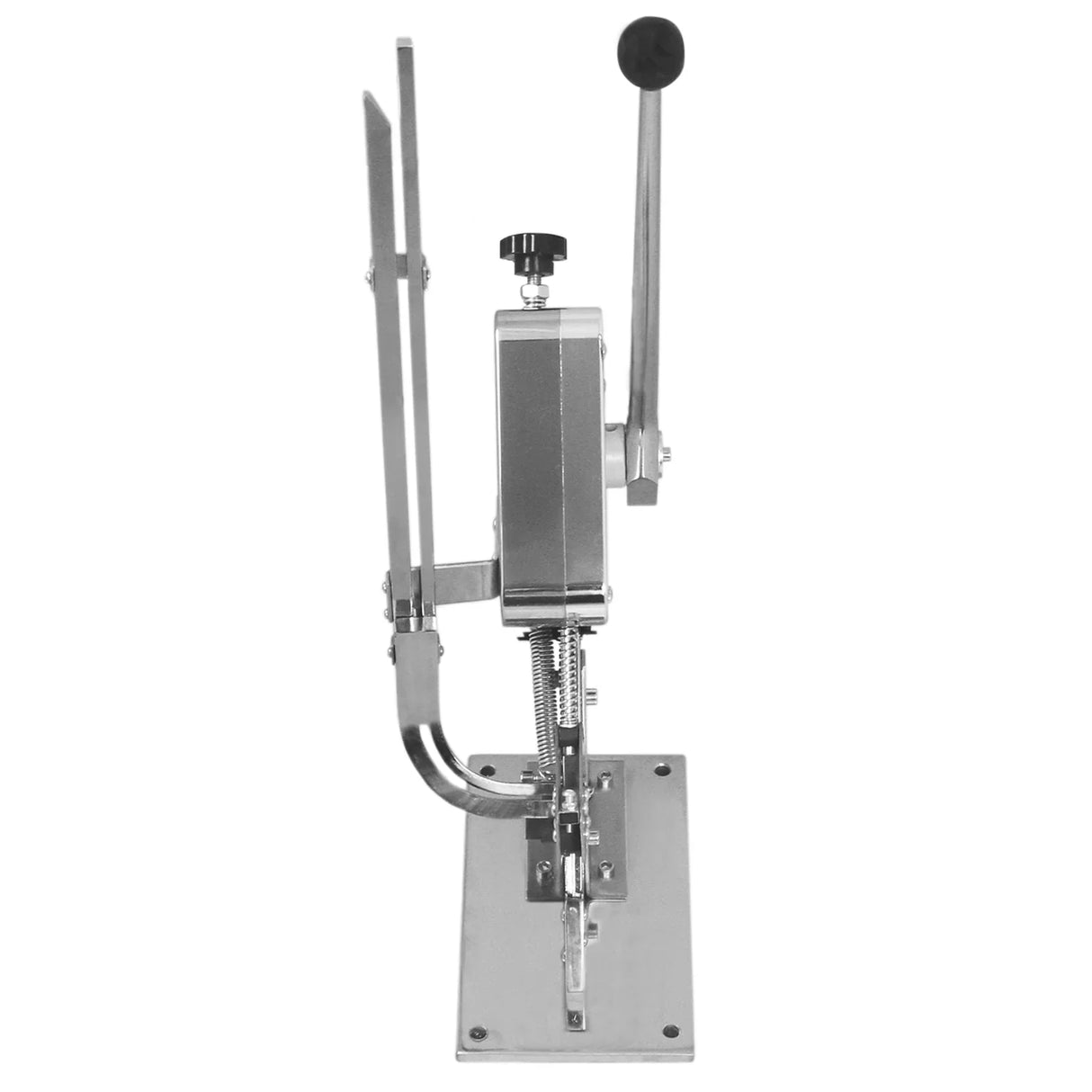 15L electric sausage stuffer with stainless steel body, vertical design, and manual crank handle for easy operation