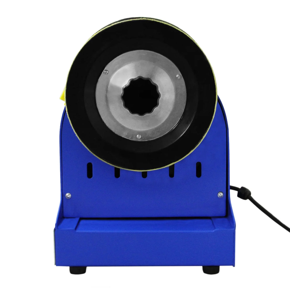 T-Mech Wet Sharpener 230V features a blue body, circular sharpening wheel, and a sturdy base for stable operation