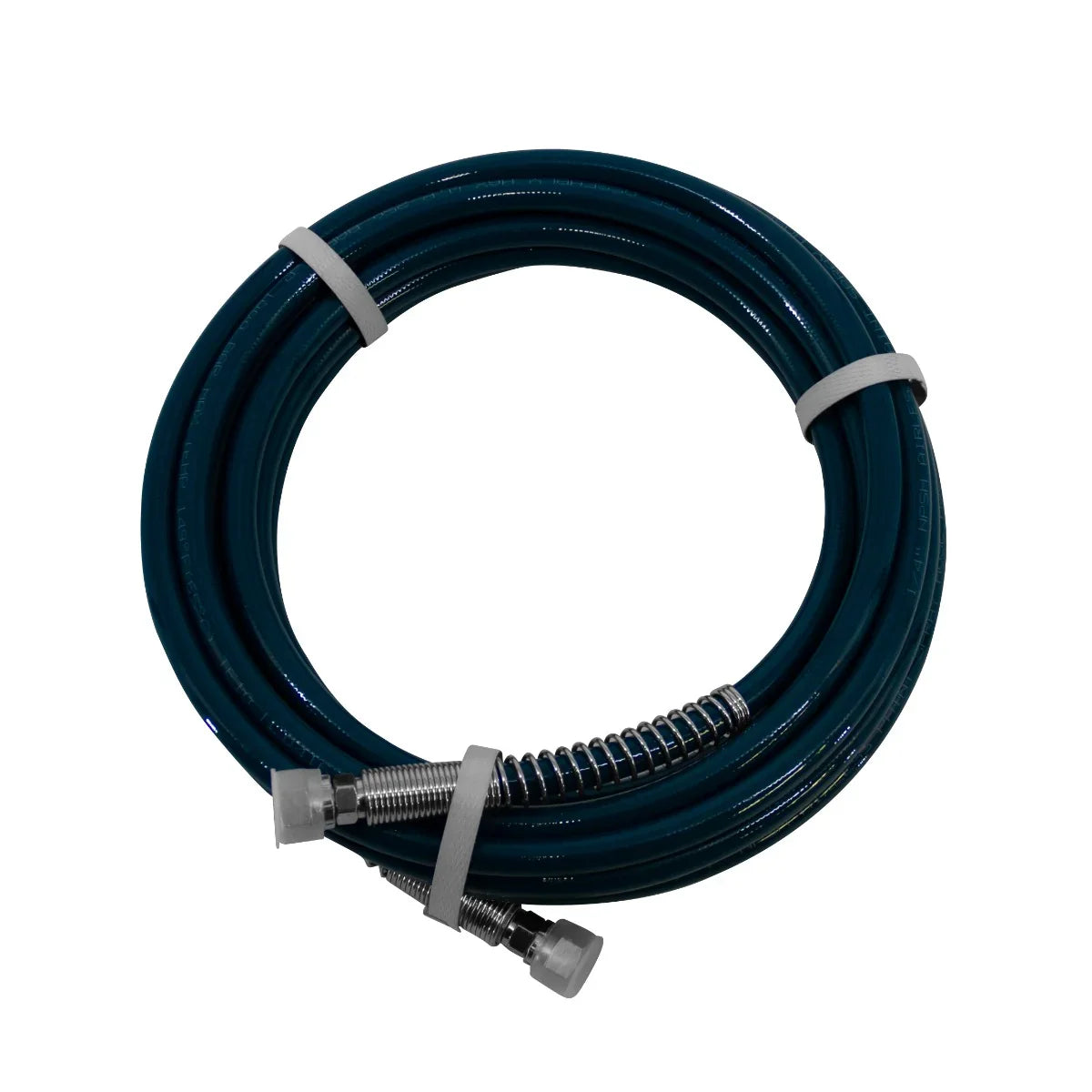 Maxblast Airless Paint Sprayer Gun 650W 1.4L, featuring a flexible blue hose with metal connectors, ideal for smooth paint application