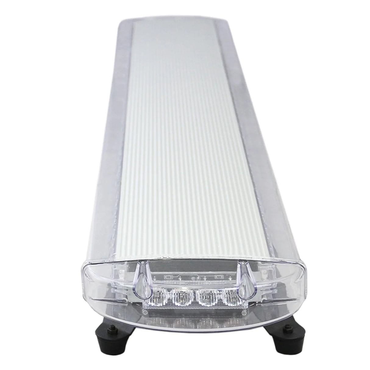 Amber Recovery Light 1200mm features a sleek, elongated design with a clear housing, ribbed texture, and bright LED lights for visibility