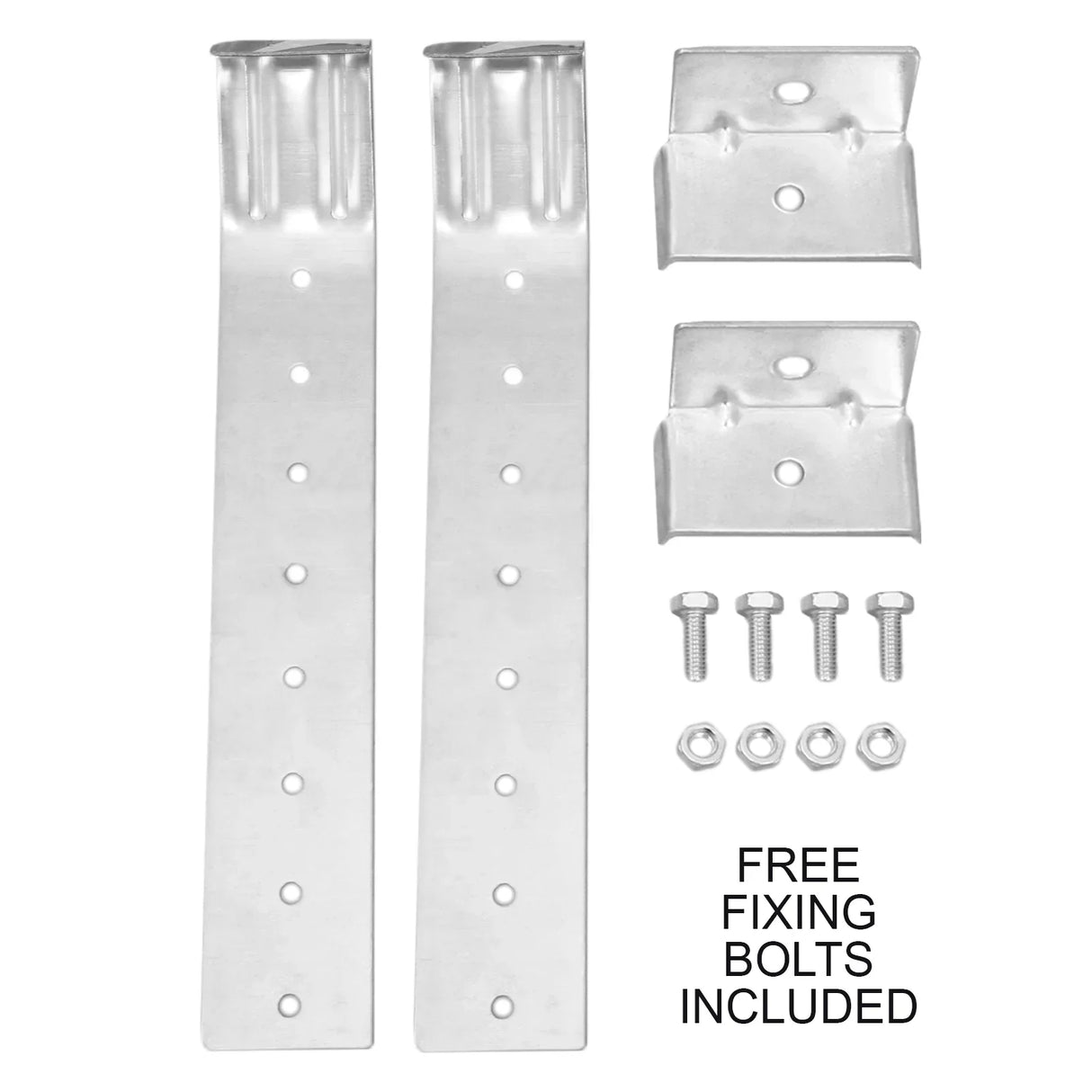 Amber Recovery Light 1200mm includes two sturdy silver mounting brackets, fixing bolts, and clips for easy installation and support