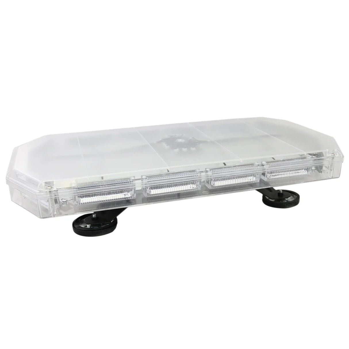 Amber Recovery Light 600mm with a clear polycarbonate housing, featuring multiple LED lights and a low-profile design for visibility
