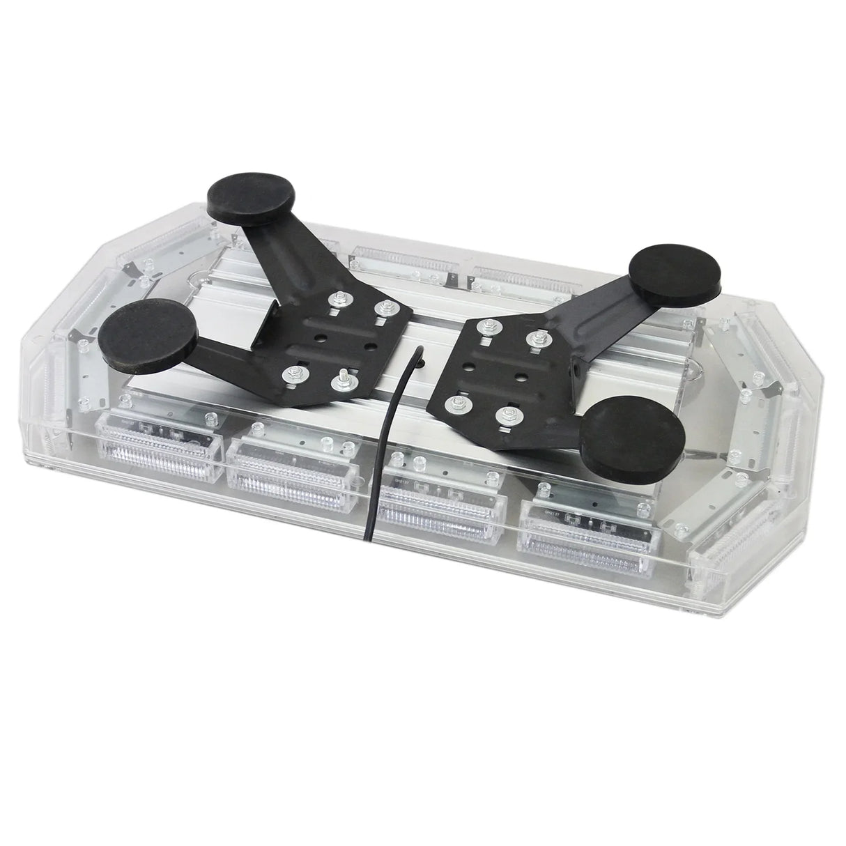 Amber Recovery Light 600mm features a clear, octagonal base with black rubber feet, designed for stability and effective light distribution